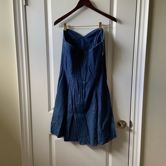 Vintage Ann Young strapless Denim mini dress and Matching jacket - Picture 5 of 9